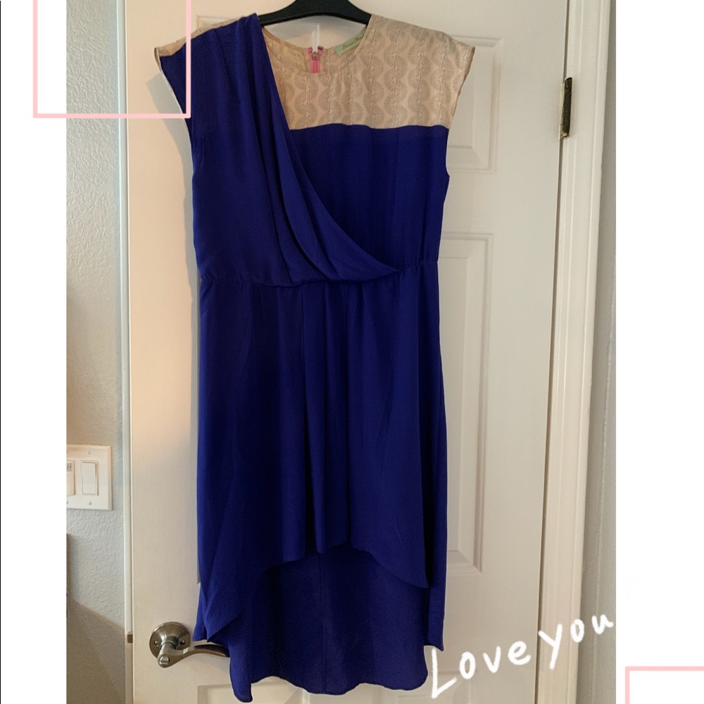 Contract Yoke Draped Silk Dress